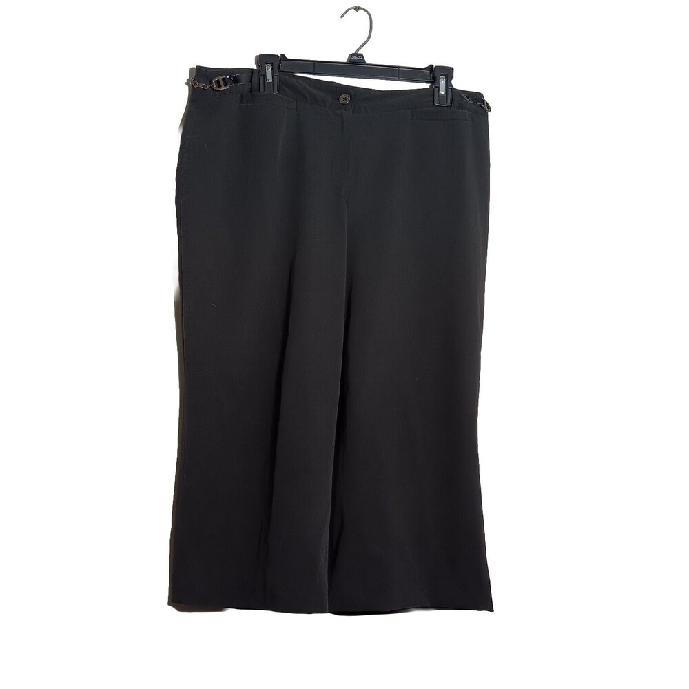 Womens Cato Light Black Dress Capris Size 14